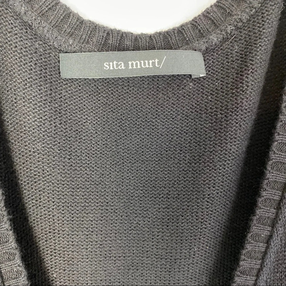 Sita Murt/ Bow Dress Womens Small Black Sleeveless Deep V Neck Sita Murt - Picture 4 of 10